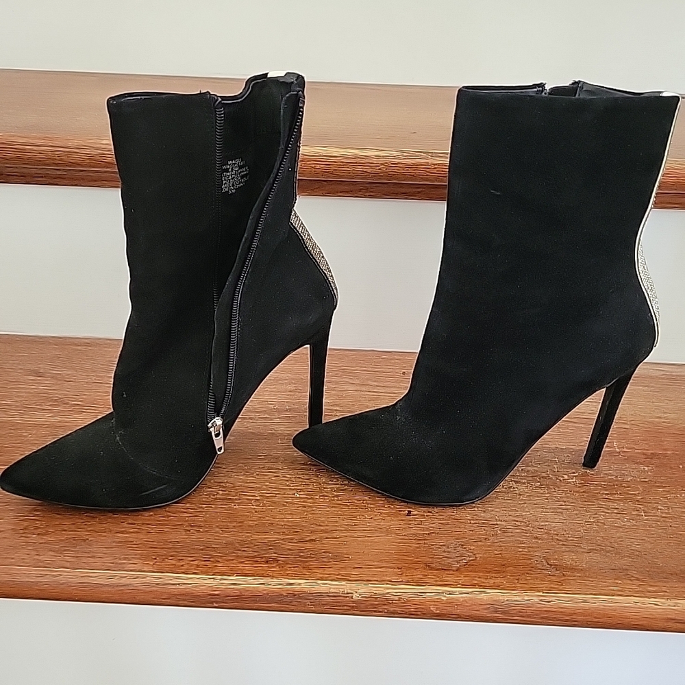 Elegant Black Stiletto Ankle Boots